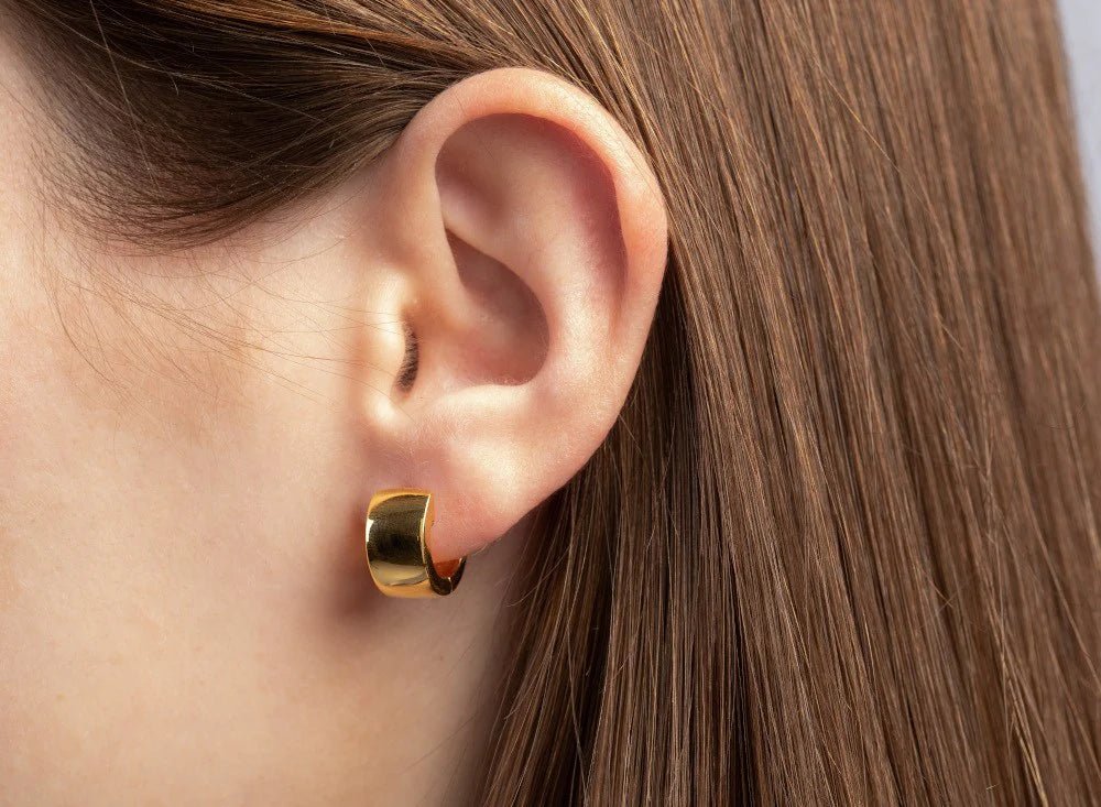 Sterling sølv creol, fg blank - Urma.dk