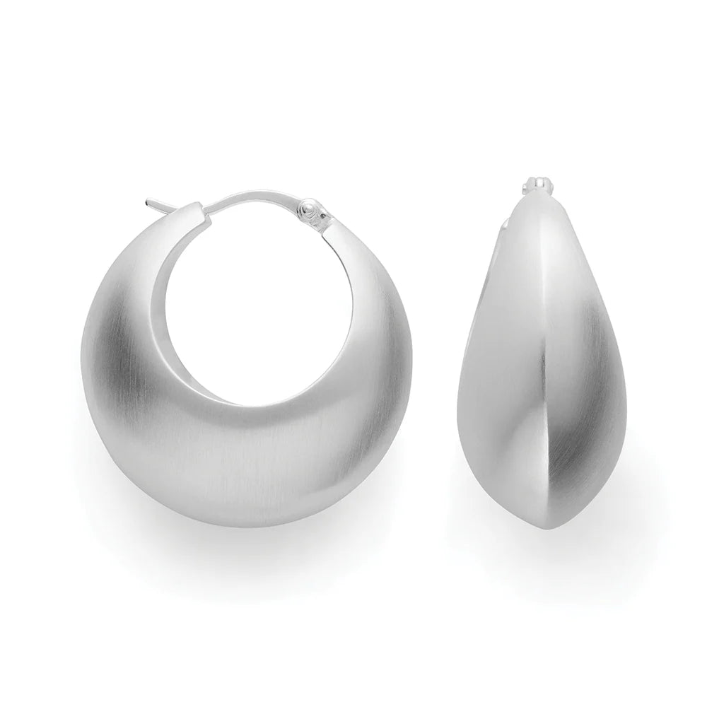 Sterling sølv creol, mat - Urma.dk