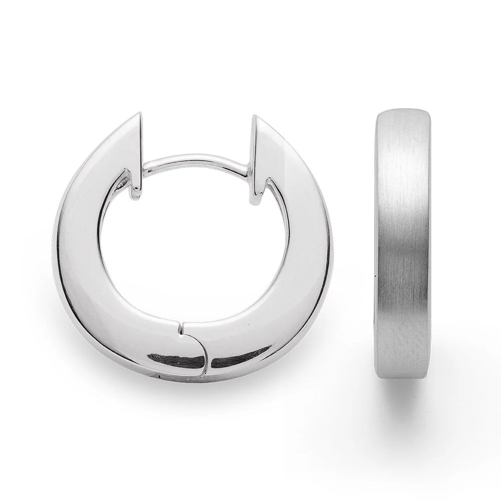 Sterling sølv creol mat/blank - Urma.dk