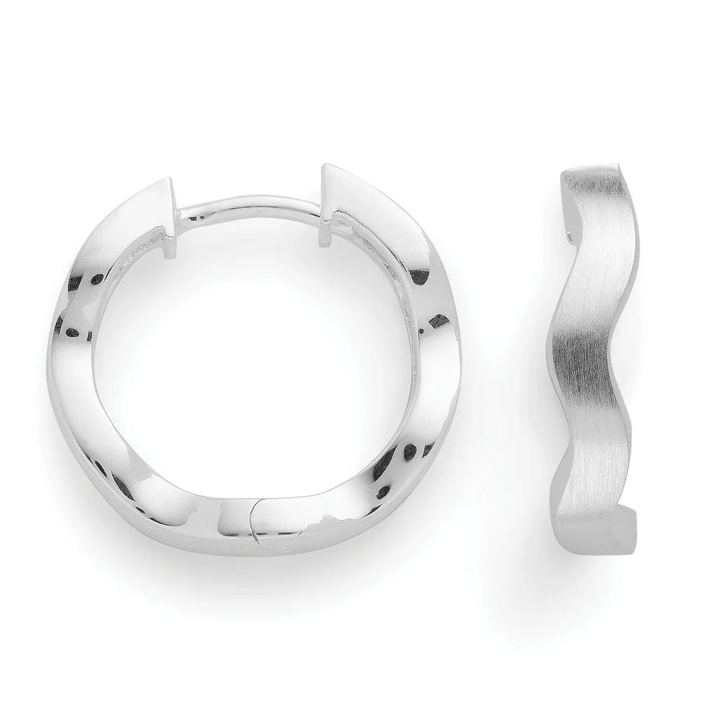 Sterling sølv creol, mat/blank - Urma.dk