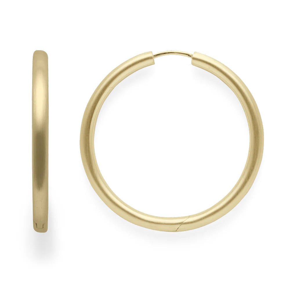 Sterling sølv creoler, forgyldt - Urma.dk