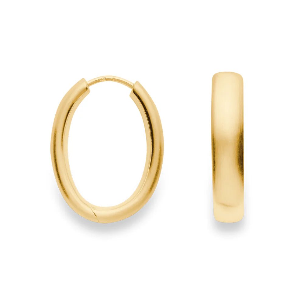 Sterling sølv creoler, forgyldt - Urma.dk