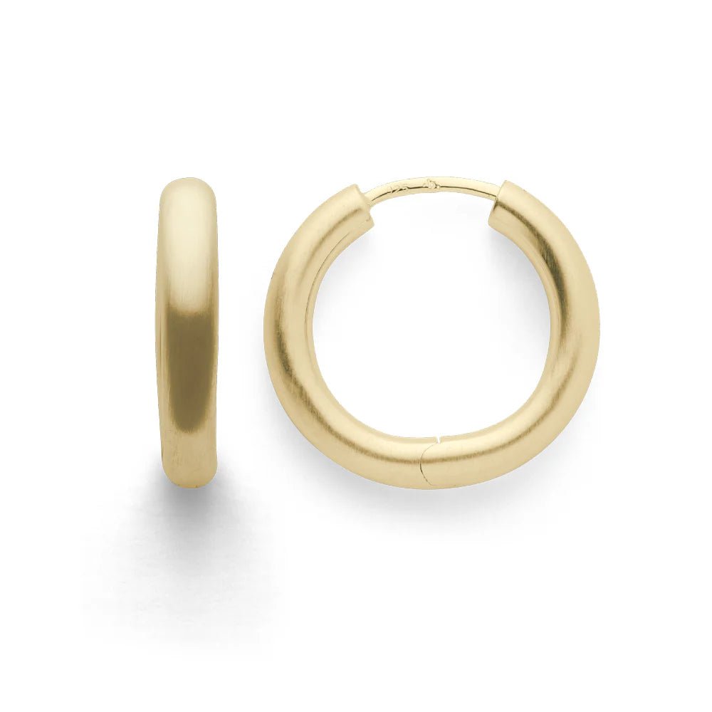 Sterling sølv creoler, forgyldt - Urma.dk