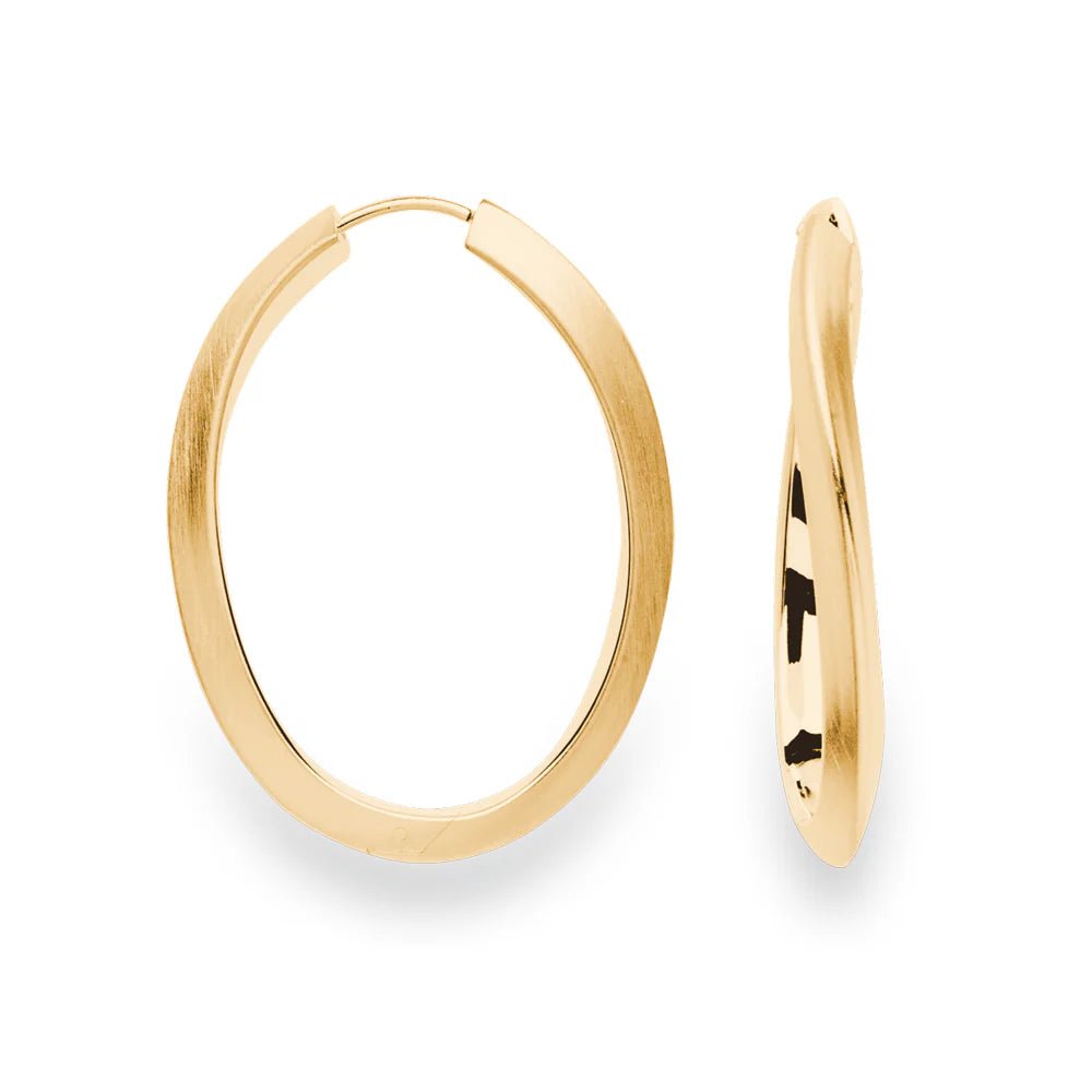 Sterling sølv creoler, forgyldt - Urma.dk