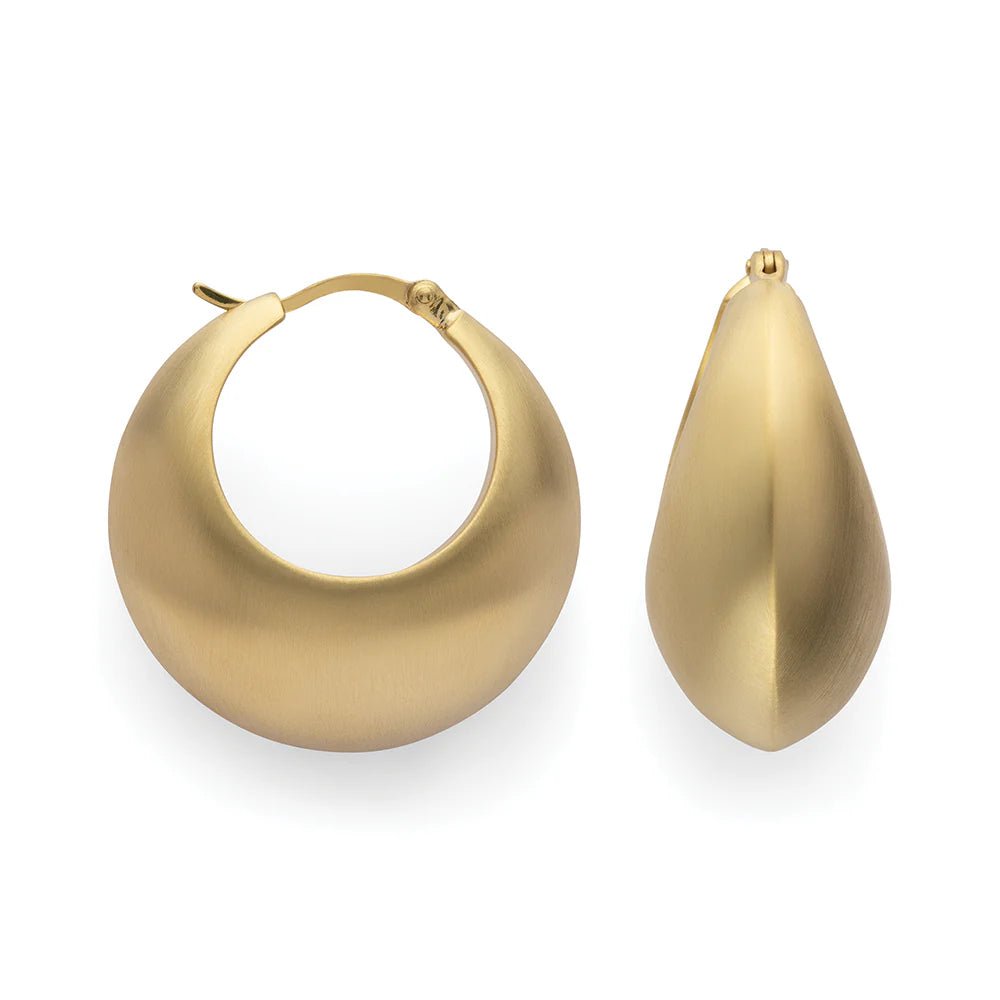 Sterling sølv earrings, fg., mat - Urma.dk