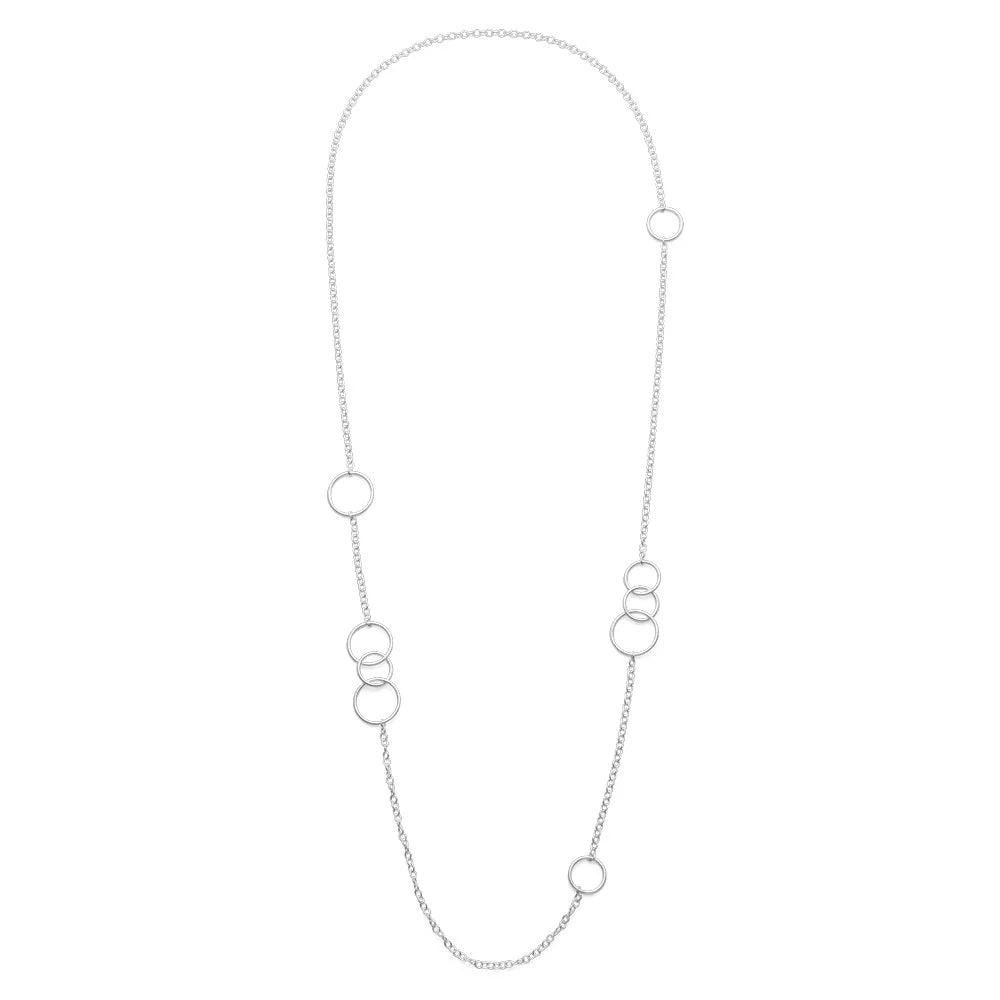 Sterling sølv Halskæde mat/blank, 97cm - Urma.dk