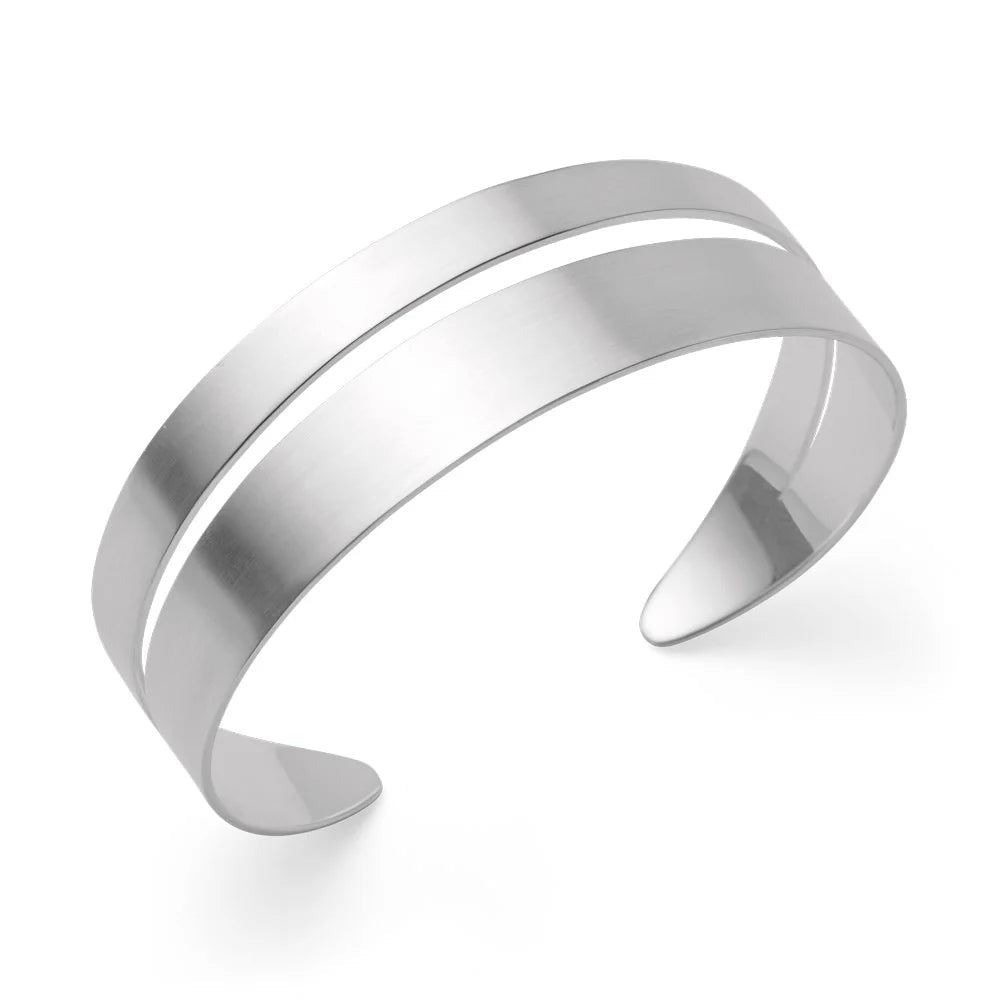 Sterling sølv mat armring - Urma.dk