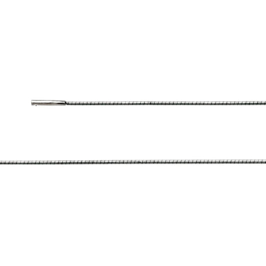 Sterling sølv Omega Tonda Bajonet lås, rho. 1,2 mm, mat - Urma.dk