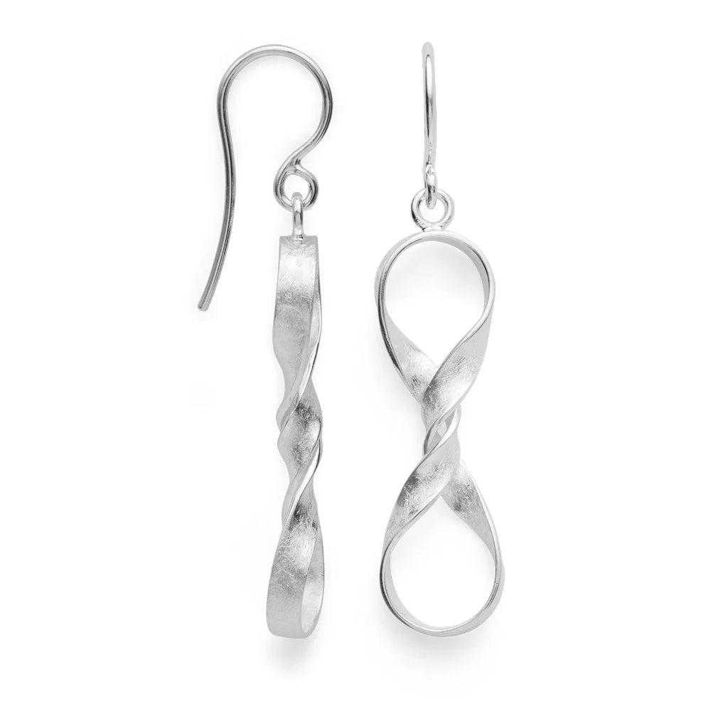 Sterling sølv ørehænger børstet - Urma.dk