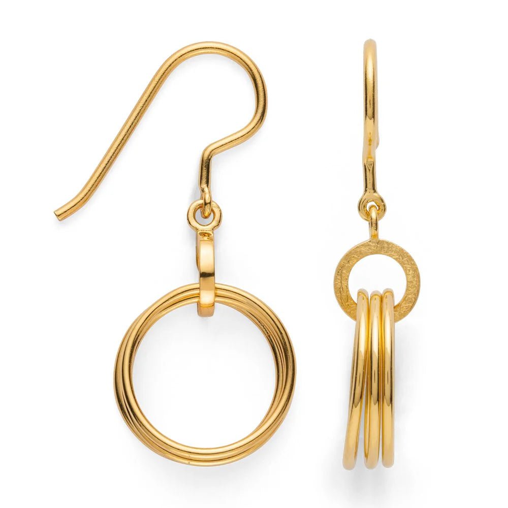 Sterling sølv ørehænger børstet/polerede - Urma.dk