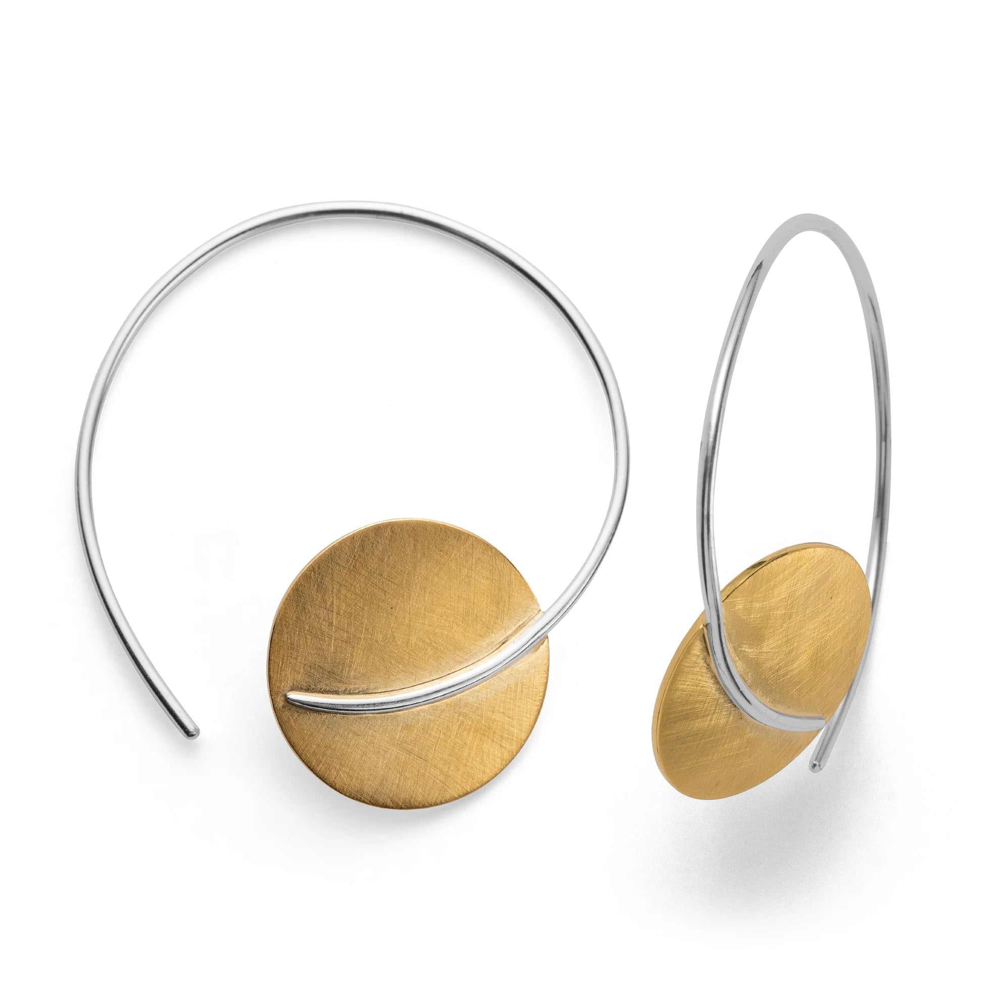 Sterling sølv ørehænger, delvis fg mat/blank - Urma.dk