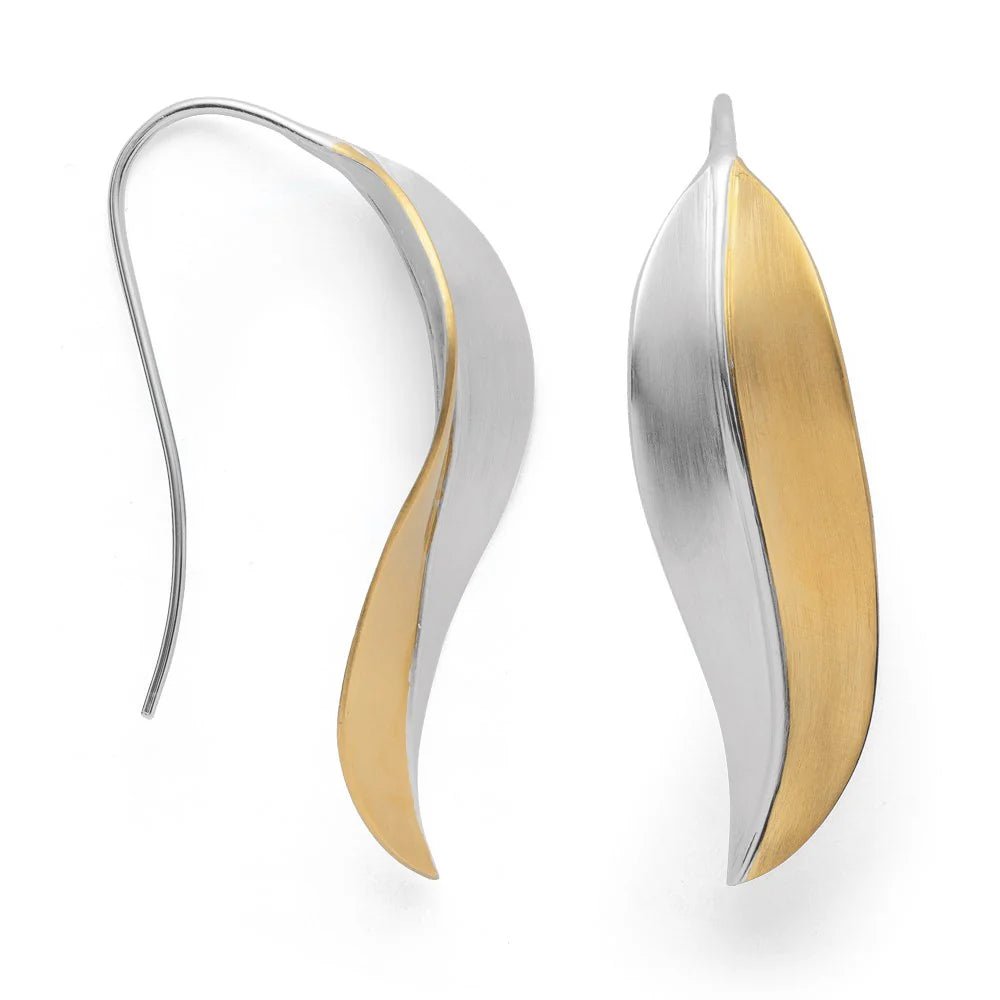 Sterling sølv ørehænger, delvis mat fg - Urma.dk