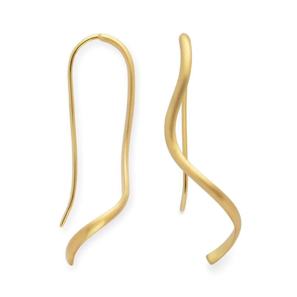 Sterling sølv ørehænger, mat fg - Urma.dk