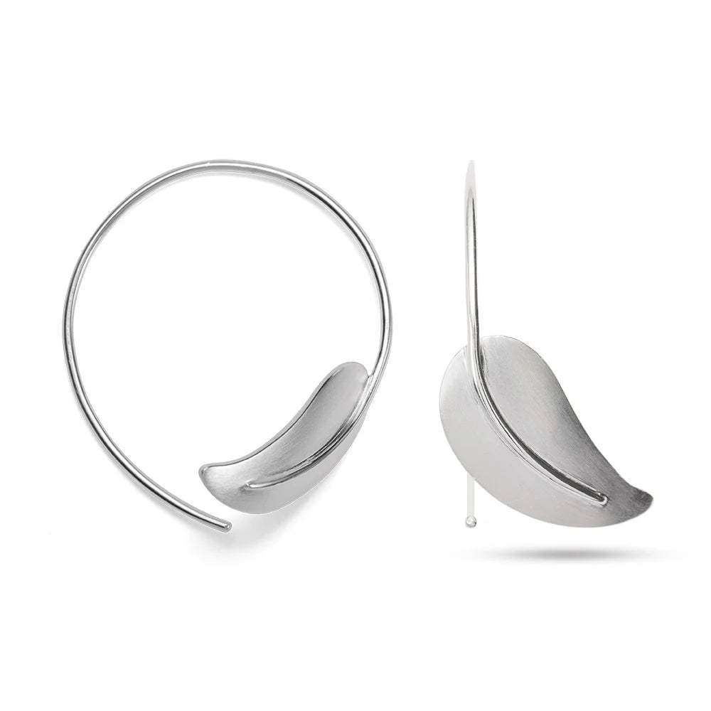 Sterling sølv ørehænger mat/blank - Urma.dk