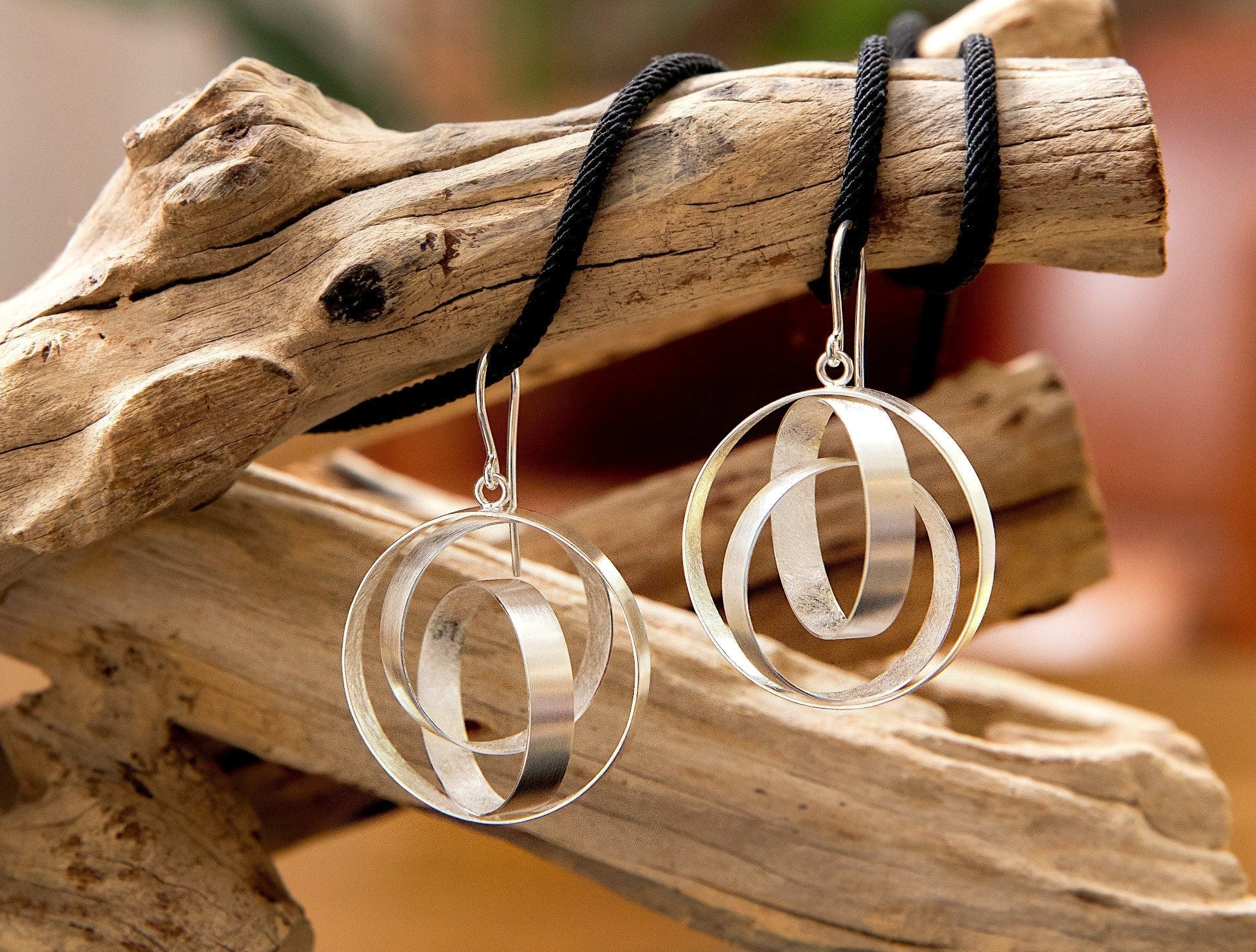 Sterling sølv ørehænger mat/børstet - Urma.dk