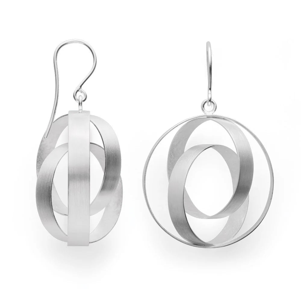 Sterling sølv ørehænger mat/børstet - Urma.dk