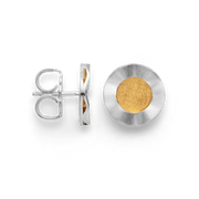 Sterling sølv øreringe, delvis fg., mat - Urma.dk