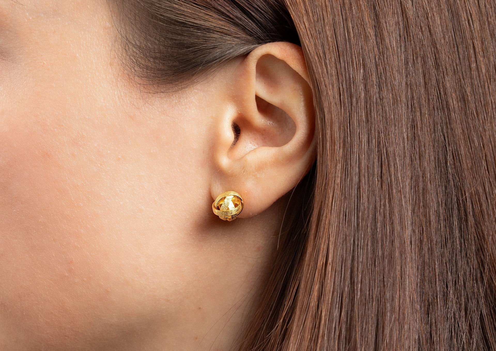 Sterling sølv Øreringe, fg børstet - Urma.dk