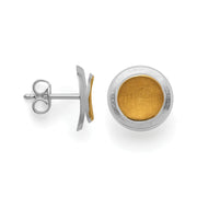 Sterling sølv øreringe, fg., børstet - Urma.dk