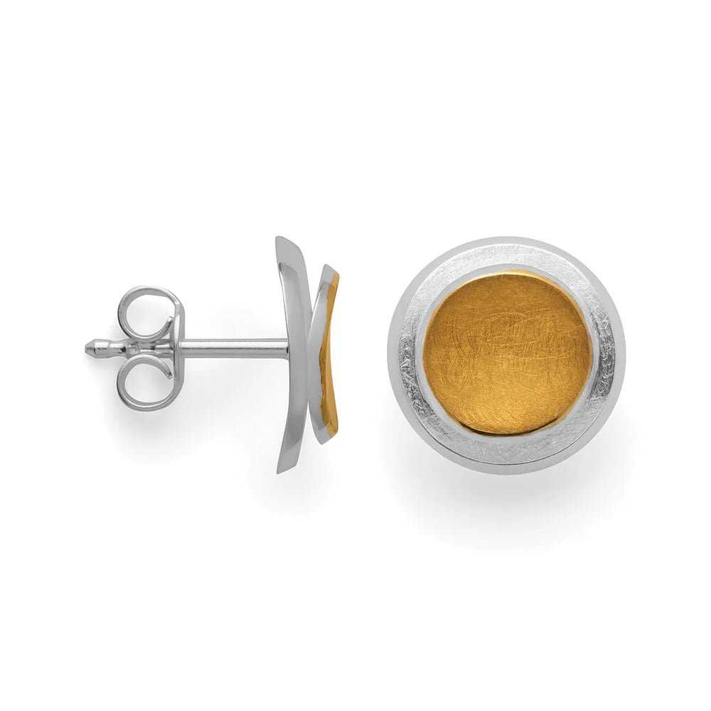 Sterling sølv øreringe, fg., børstet - Urma.dk