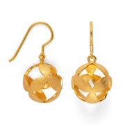 Sterling sølv øreringe, fg børstet/blank - Urma.dk