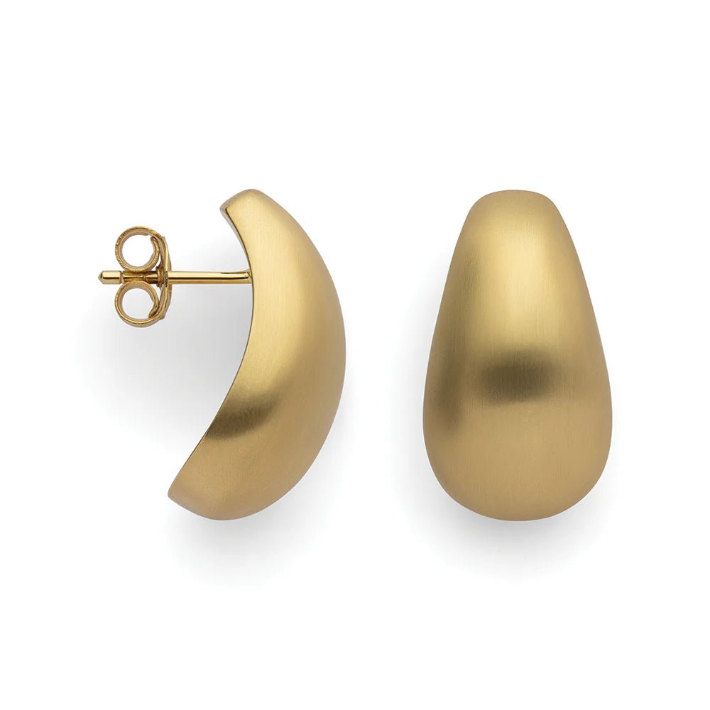 Sterling sølv øreringe, fg., mat - Urma.dk