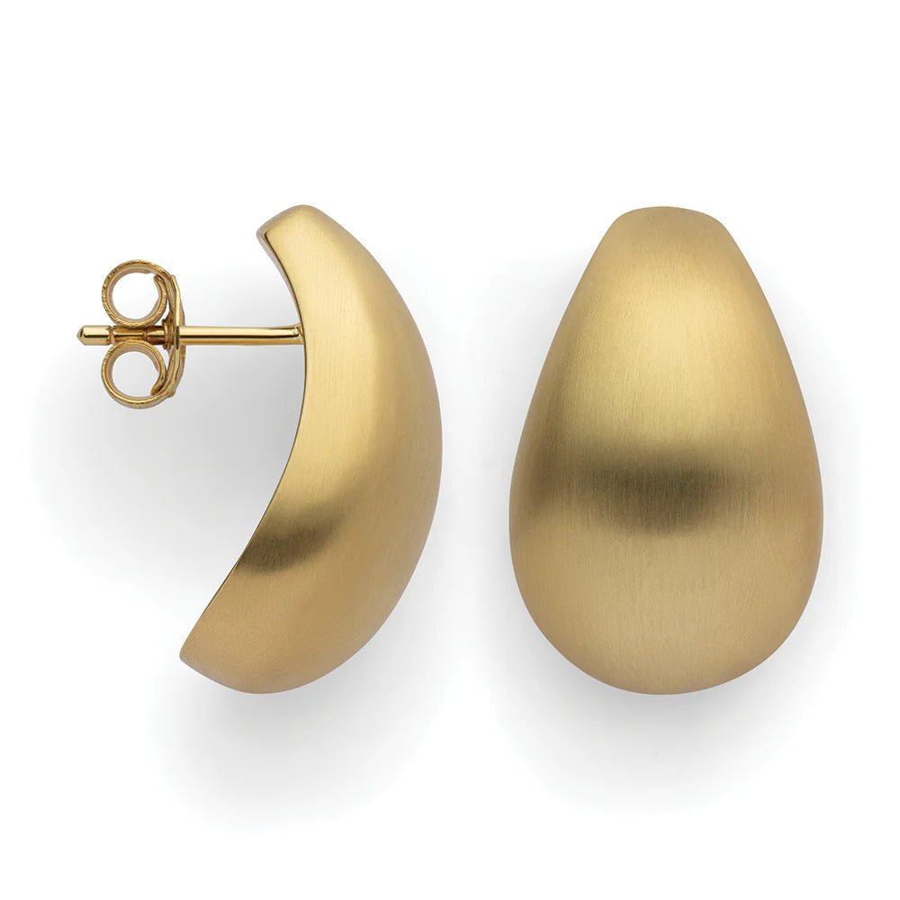 Sterling sølv øreringe, fg., mat - Urma.dk