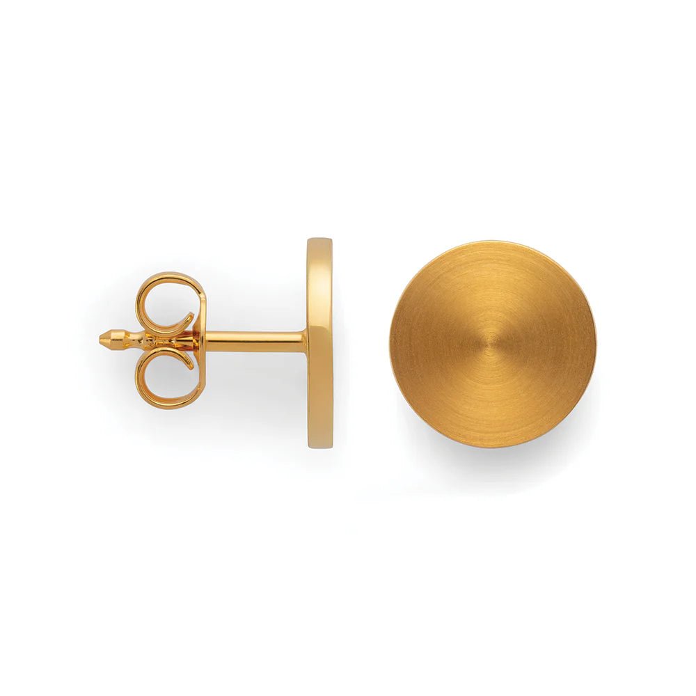 Sterling sølv øreringe, fg., mat/blank, 10mm - Urma.dk