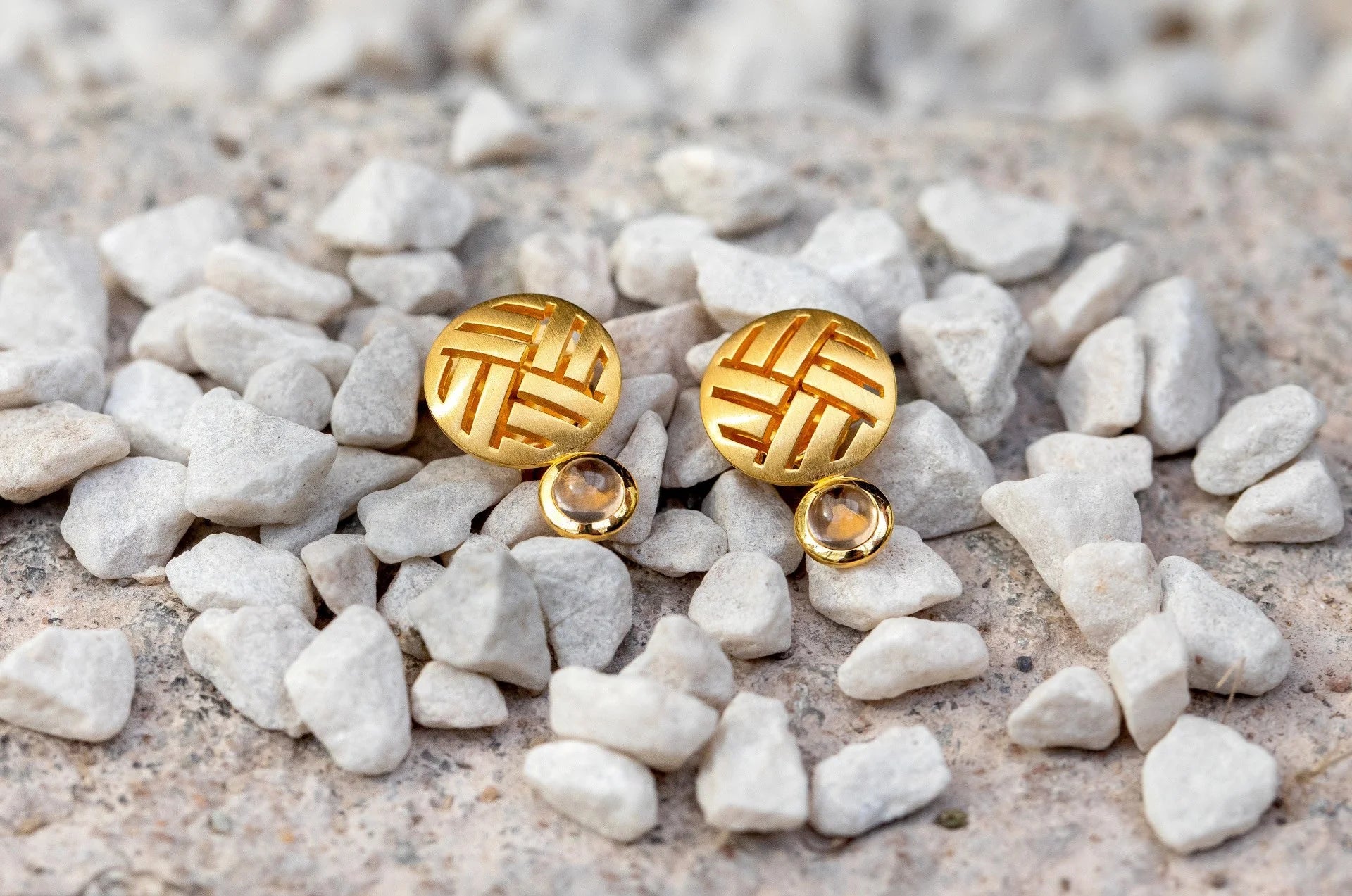 Sterling sølv Øreringe, fg mat/blank, RQ 0,72ct - Urma.dk