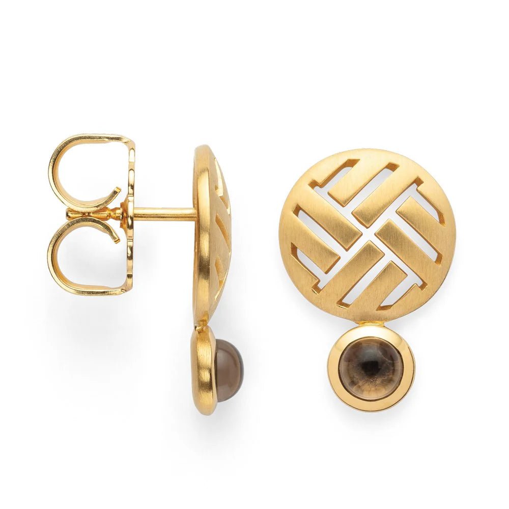 Sterling sølv Øreringe, fg mat/blank, RQ 0,72ct - Urma.dk