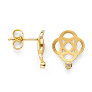 Sterling sølv Øreringe, fg sandblæst, br 0,02ct W - SI - Urma.dk