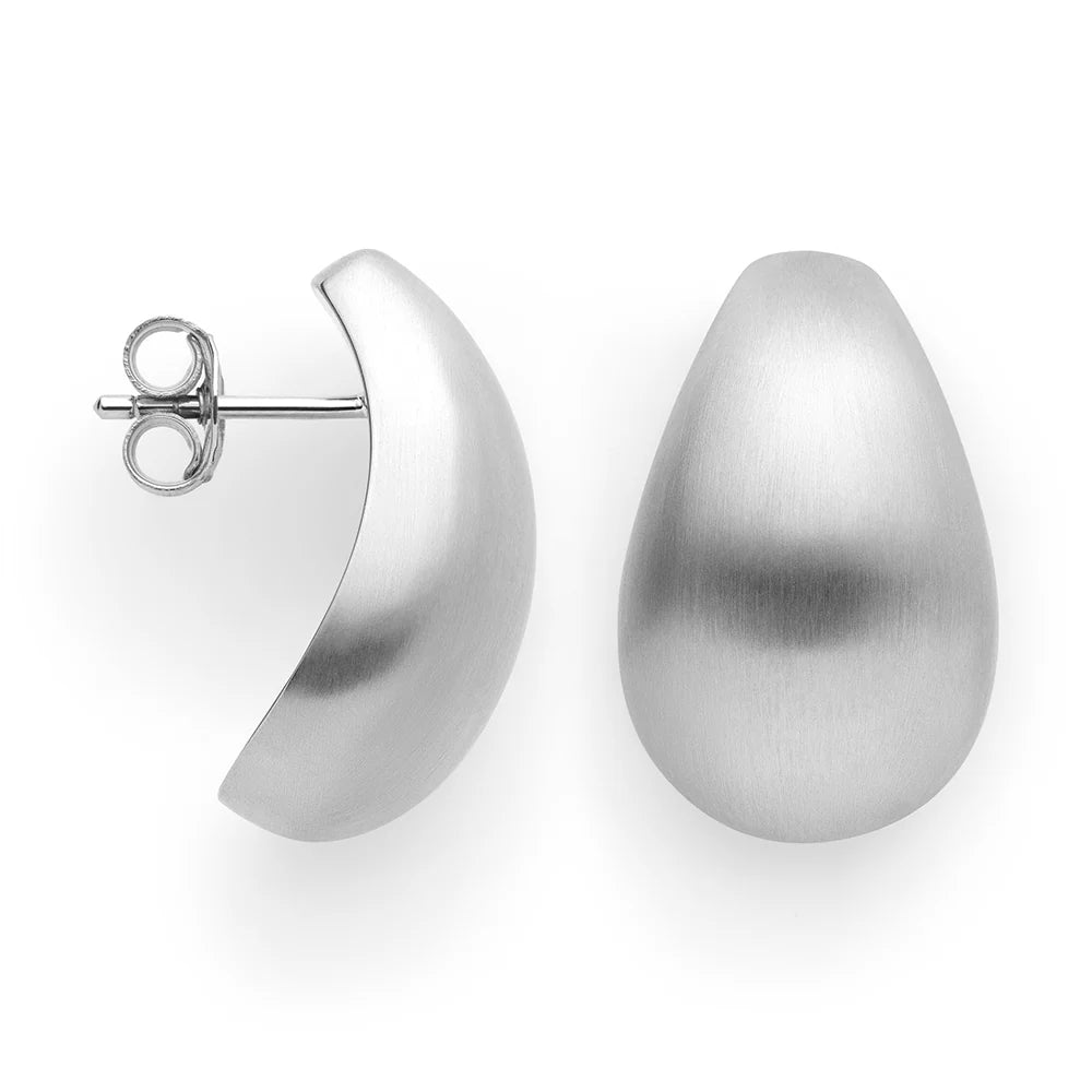 Sterling sølv øreringe, mat - Urma.dk