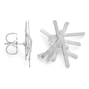 Sterling sølv øreringe, mat - Urma.dk