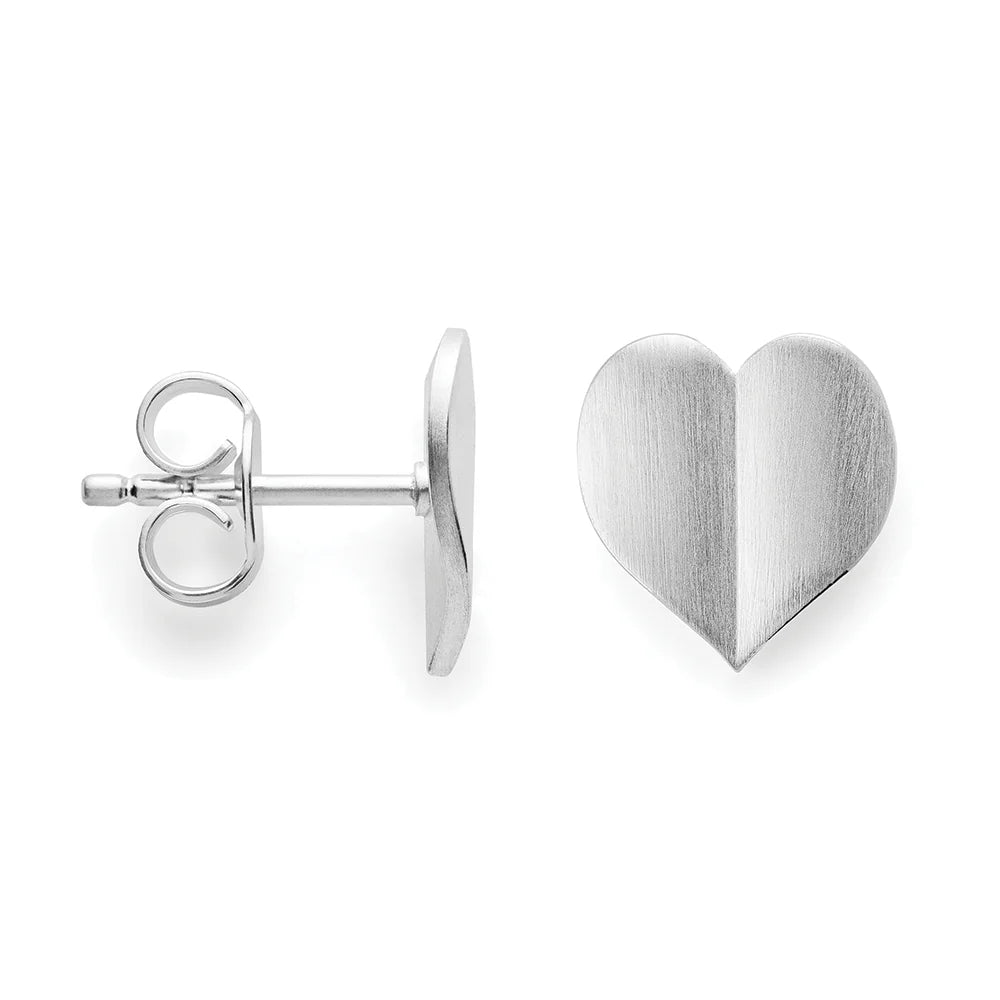 Sterling sølv øreringe, mat - Urma.dk