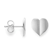 Sterling sølv øreringe, mat - Urma.dk