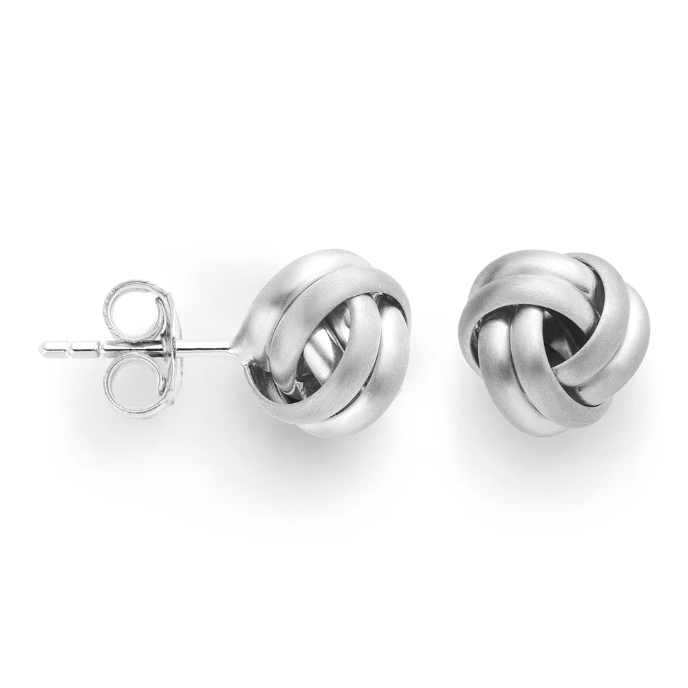 Sterling sølv øreringe, mat - Urma.dk