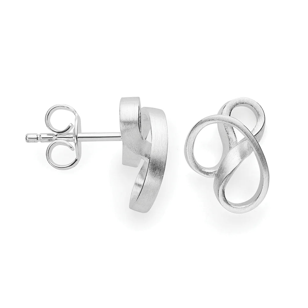 Sterling sølv øreringe, mat - Urma.dk