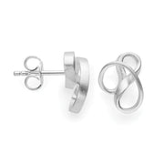 Sterling sølv øreringe, mat - Urma.dk