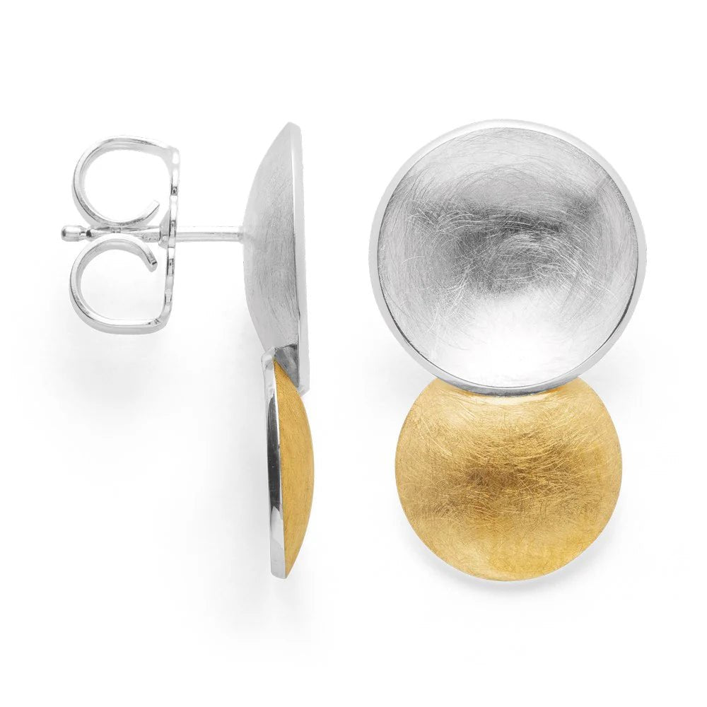 Sterling sølv Ørestikker, delvis fg børstet - Urma.dk