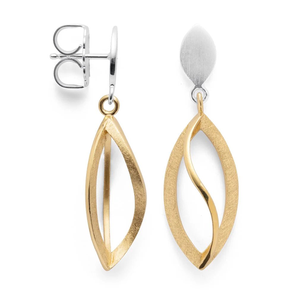 Sterling sølv Ørestikker, delvis fg. mat/børstet mat - Urma.dk