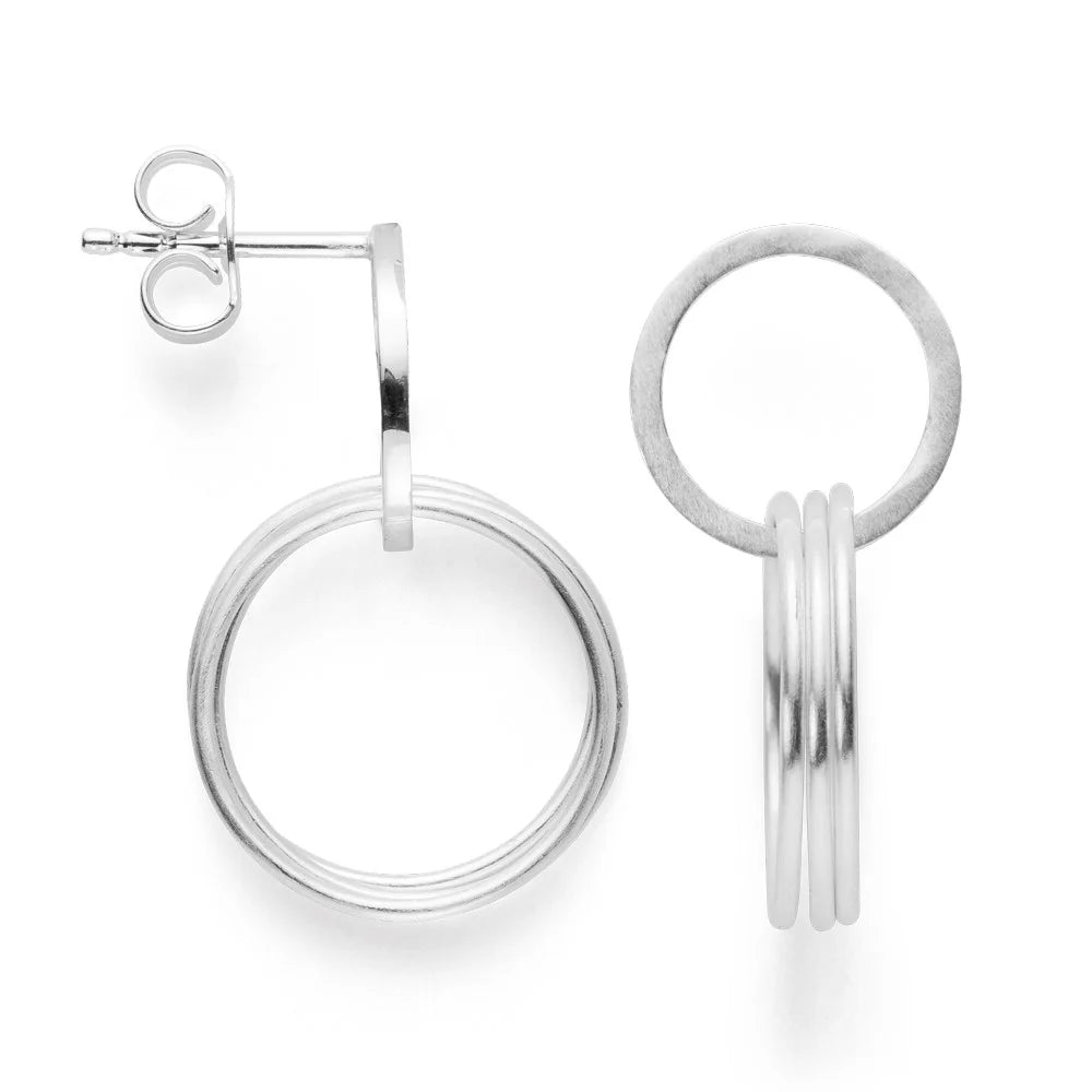 Sterling sølv Ørestikker mat/blank - Urma.dk