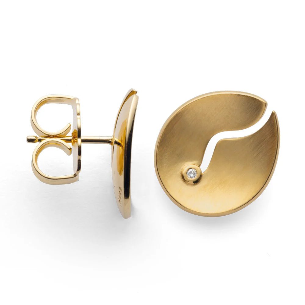 Sterling sølv Ørestikker, mat/blank fg, br 0.02ct W - SI - Urma.dk