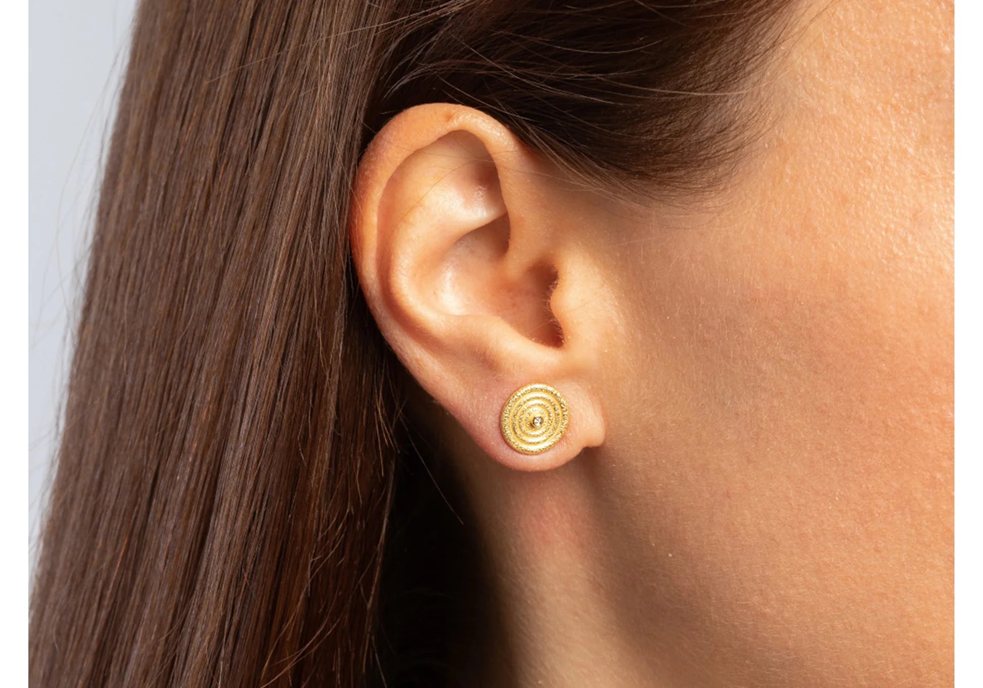 Sterling sølv Ørestikker, mat/børstet fg, dia. 0,01ct W - SI - Urma.dk