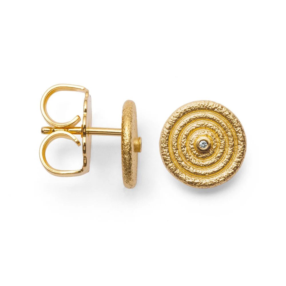 Sterling sølv Ørestikker, mat/børstet fg, dia. 0,01ct W - SI - Urma.dk