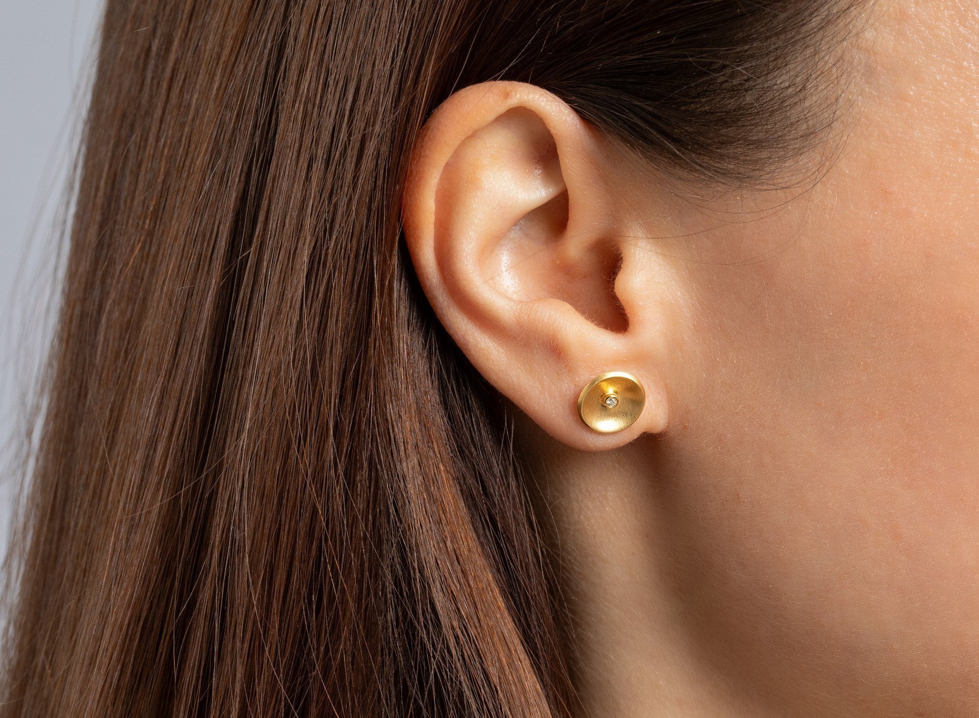 Sterling sølv Ørestikker, matf g, br 0,02ct W - SI - Urma.dk