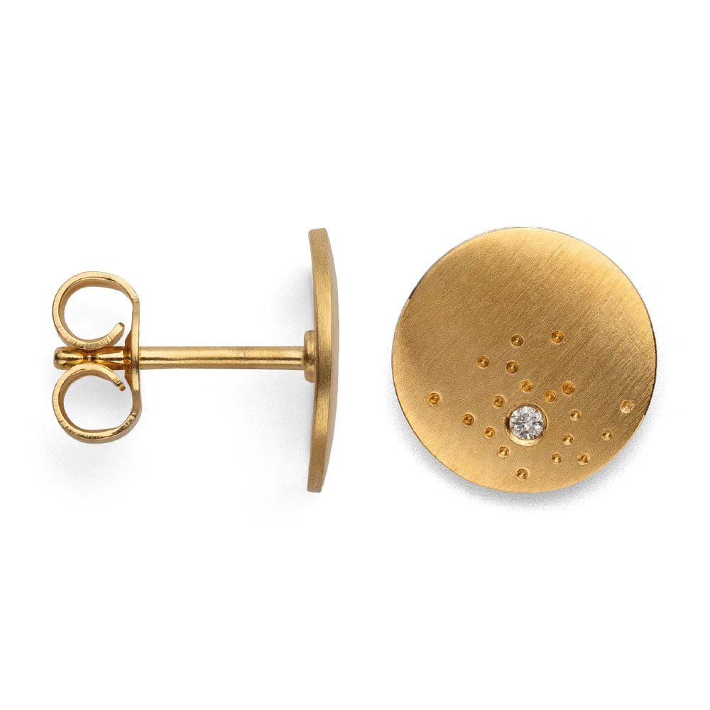 Sterling sølv Ørestikker, matfg, br 0,02ct W - SI* - Urma.dk