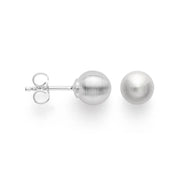 Sterling sølv Ørestikker "medium ball" mat - Urma.dk