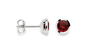 Sterling sølv Ørestikker polerede, Granat 0,9ct - Urma.dk