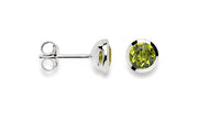 Sterling sølv Ørestikker polerede, peridot 0,90ct - Urma.dk