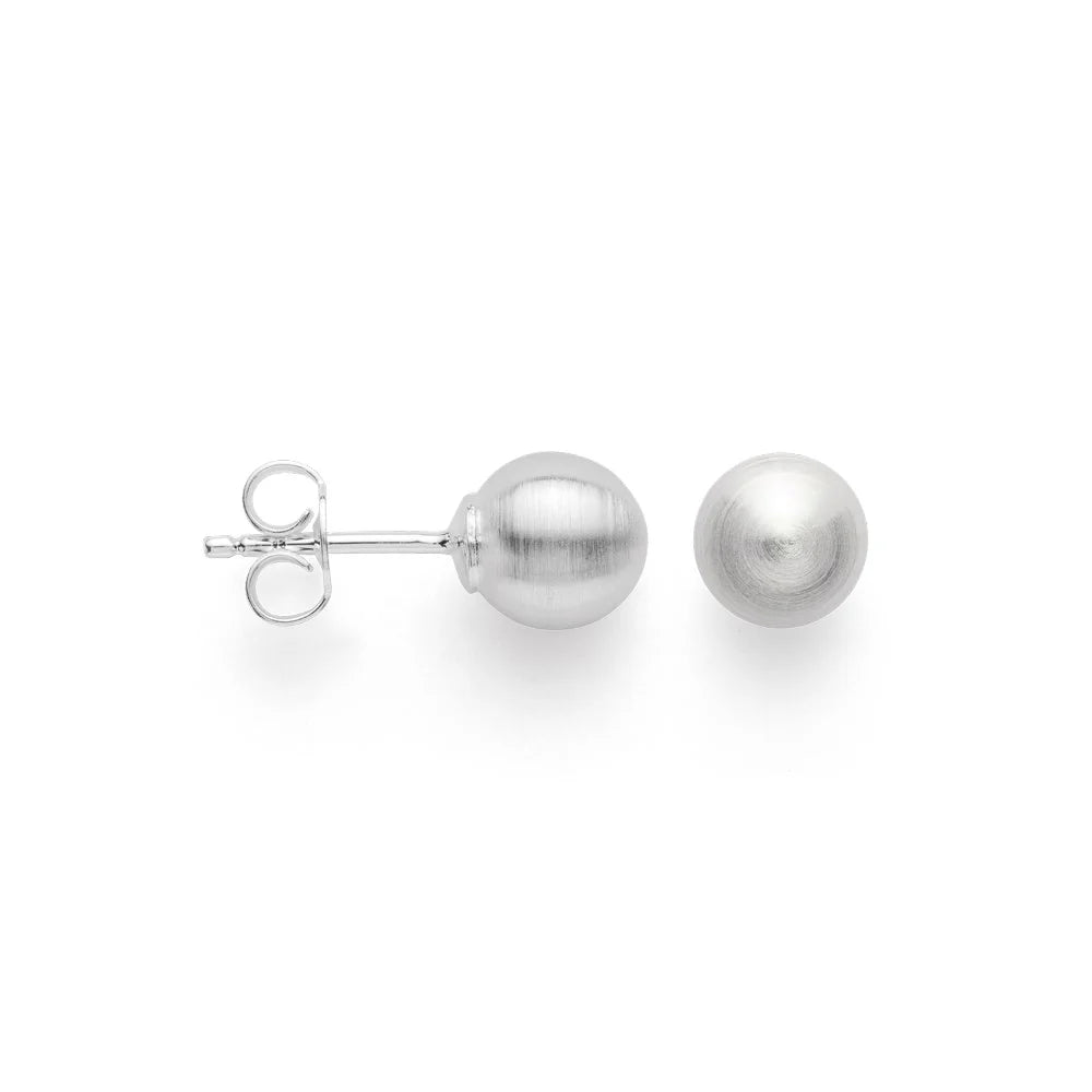 Sterling sølv Ørestikker "small ball" mat - Urma.dk